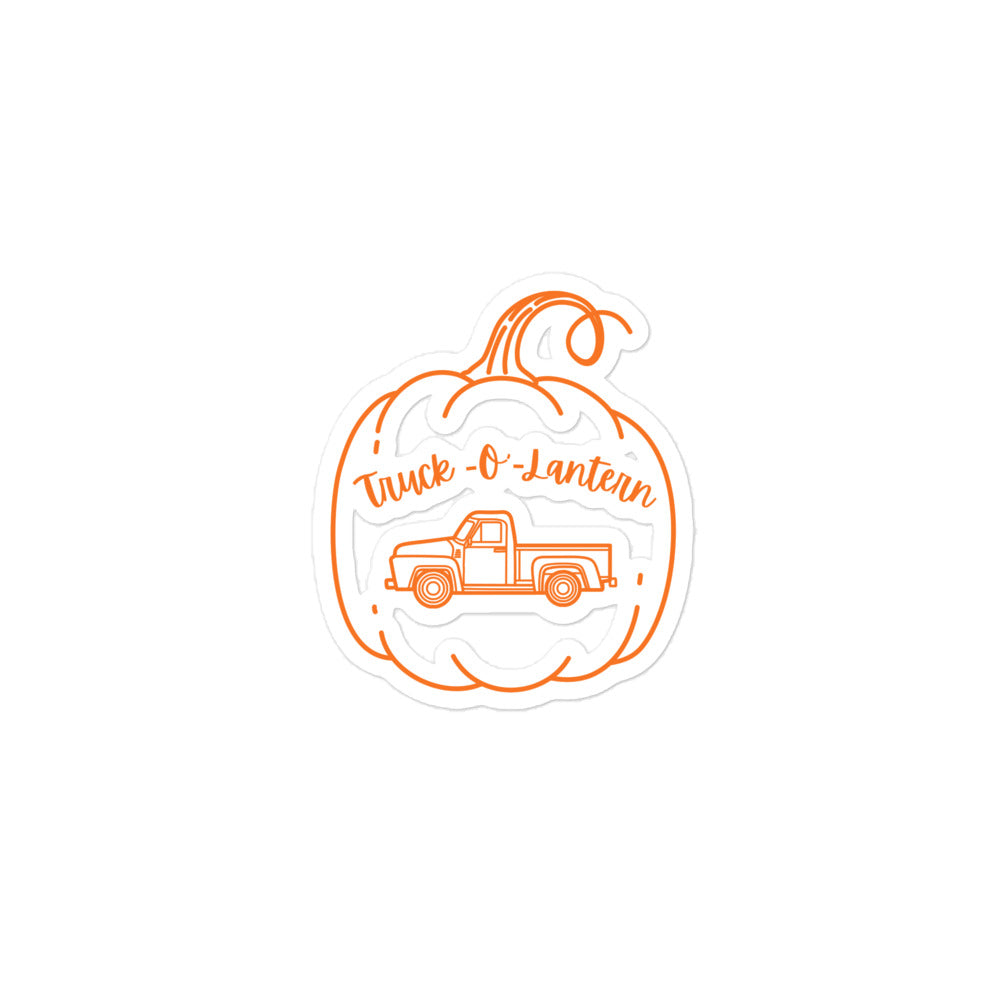 Truck-O'-Lantern Kiss-Cut Stickers