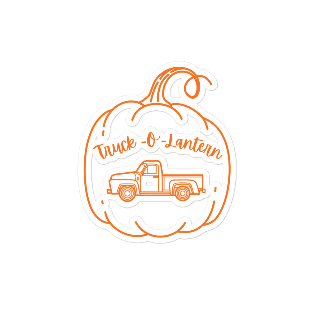 Truck-O'-Lantern Kiss-Cut Stickers