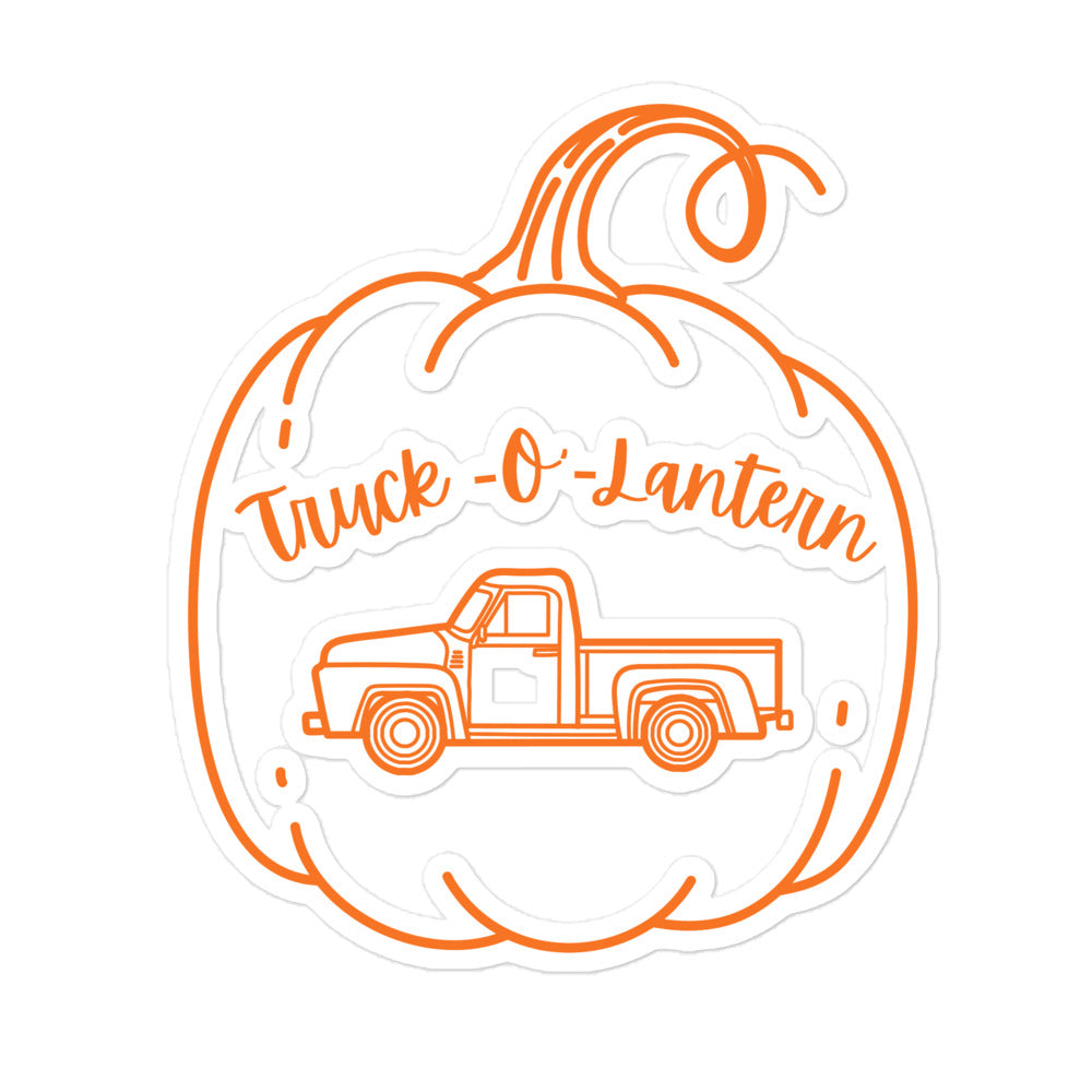 Truck-O'-Lantern Kiss-Cut Stickers