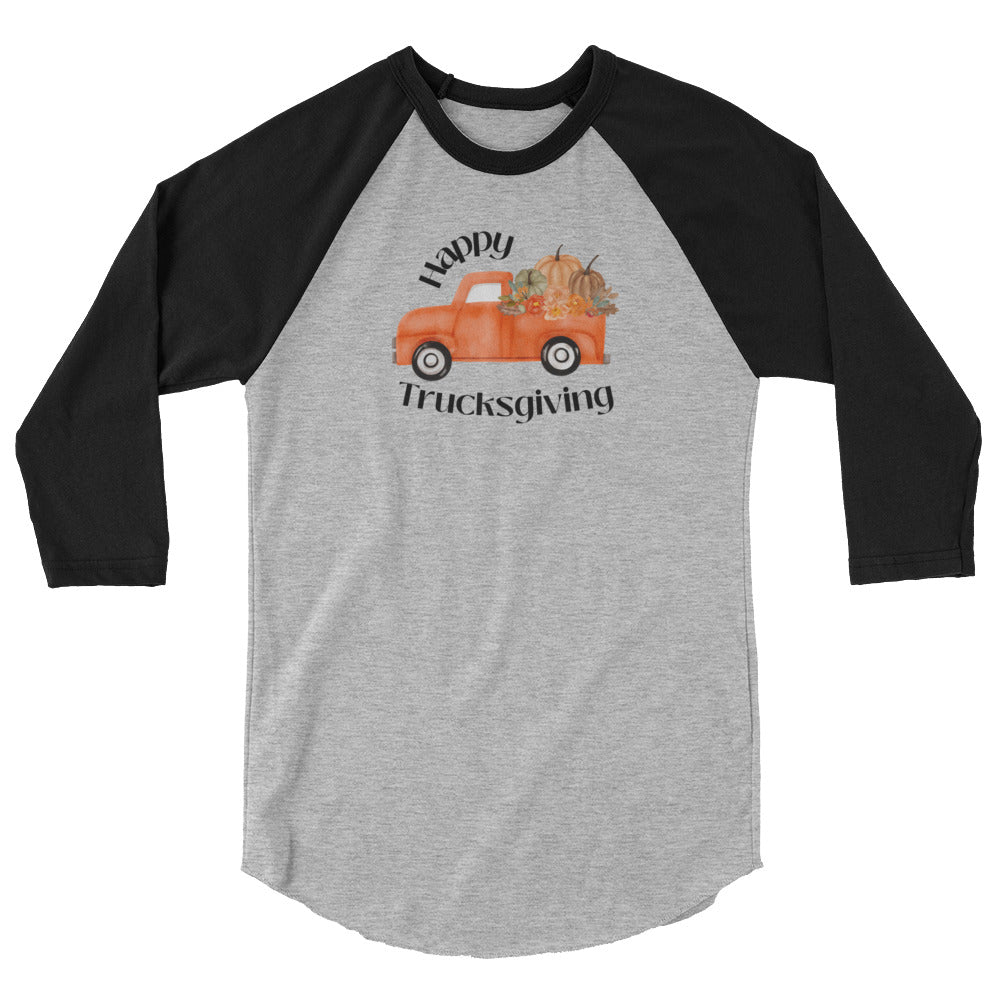 Happy Trucksgiving 3/4 Sleeve Raglan Shirt