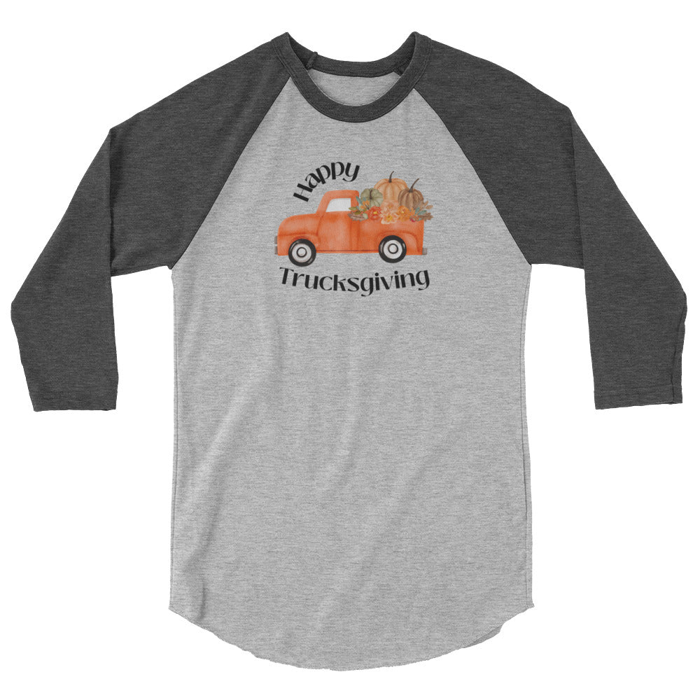 Happy Trucksgiving 3/4 Sleeve Raglan Shirt