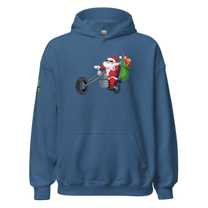 Santa Motorcycle Unisex Hoodie