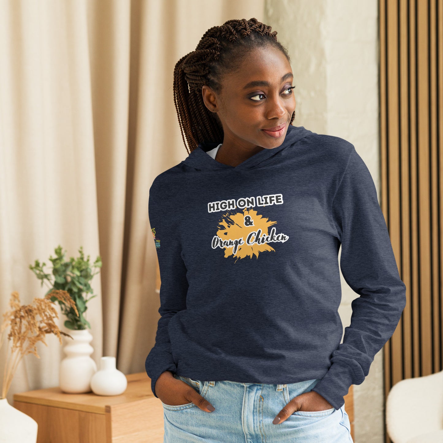 High On Life & Orange Chicken Hooded Long-sleeve Tee