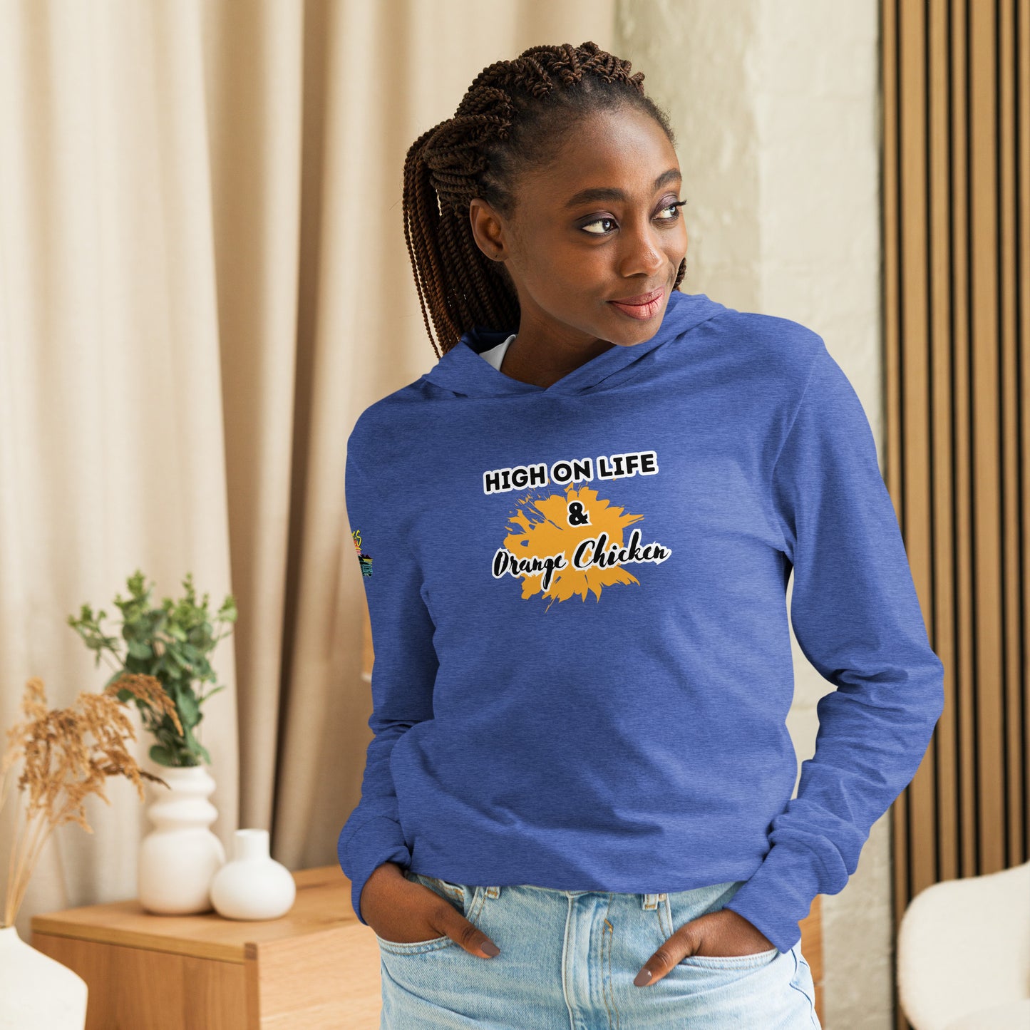 High On Life & Orange Chicken Hooded Long-sleeve Tee